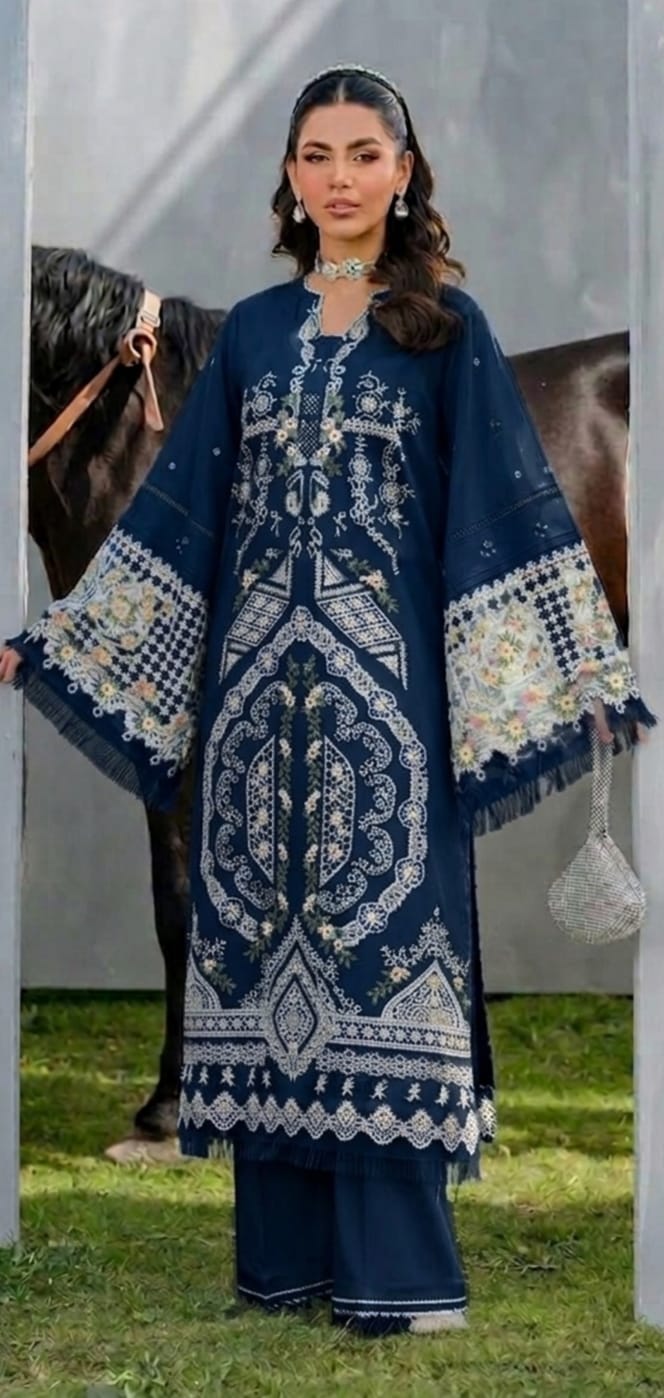 Premium Embroidered & Schiffli Lawn Suit (un-stitched)